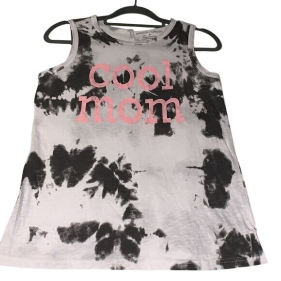 Grayson/Threads S Tie-Dye Tank Top "Cool Mom" Graphic 64% Cotton 36% Modal Sleev - Picture 3 of 6